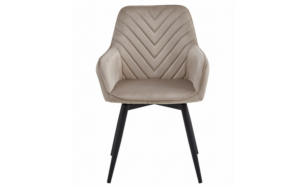 Stuhl NANA360 Samt Dunkelbeige/Schwarz (10039661)