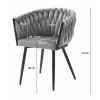 Stuhl ORION Samt Hellgrau (10039001)