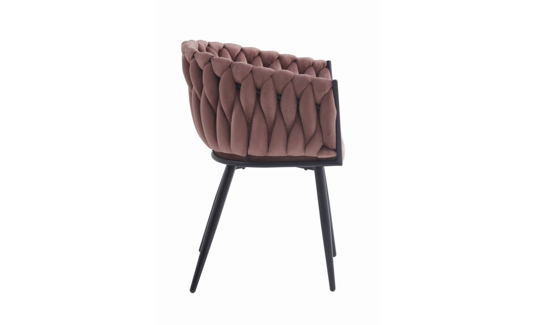 Stuhl ORION Samt Dunkelrosa/Schwarz (10039011)