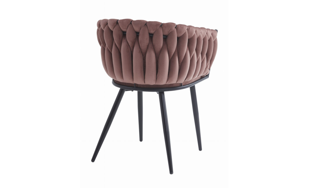 Stuhl ORION Samt Dunkelrosa/Schwarz (10039011)