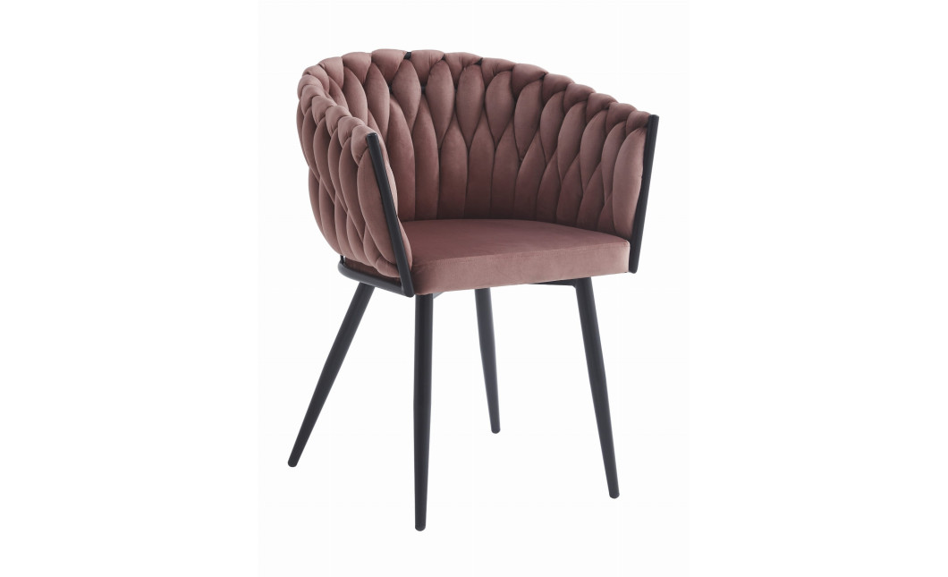 Stuhl ORION Samt Dunkelrosa/Schwarz (10039011)