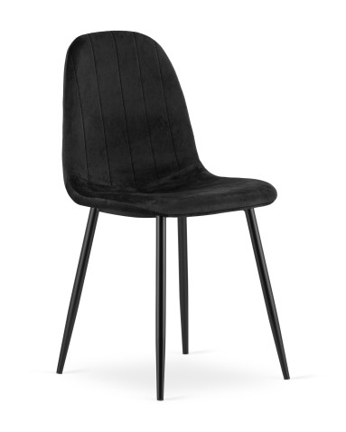 Stuhl PADVA Samt Schwarz/Schwarz (10043131)