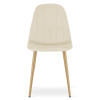 Stuhl PADVA Samt Hellbeige/Eiche (10043221)
