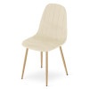 Stuhl PADVA Samt Hellbeige/Eiche (10043221)