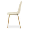 Stuhl PADVA Samt Hellbeige/Eiche (10043221)