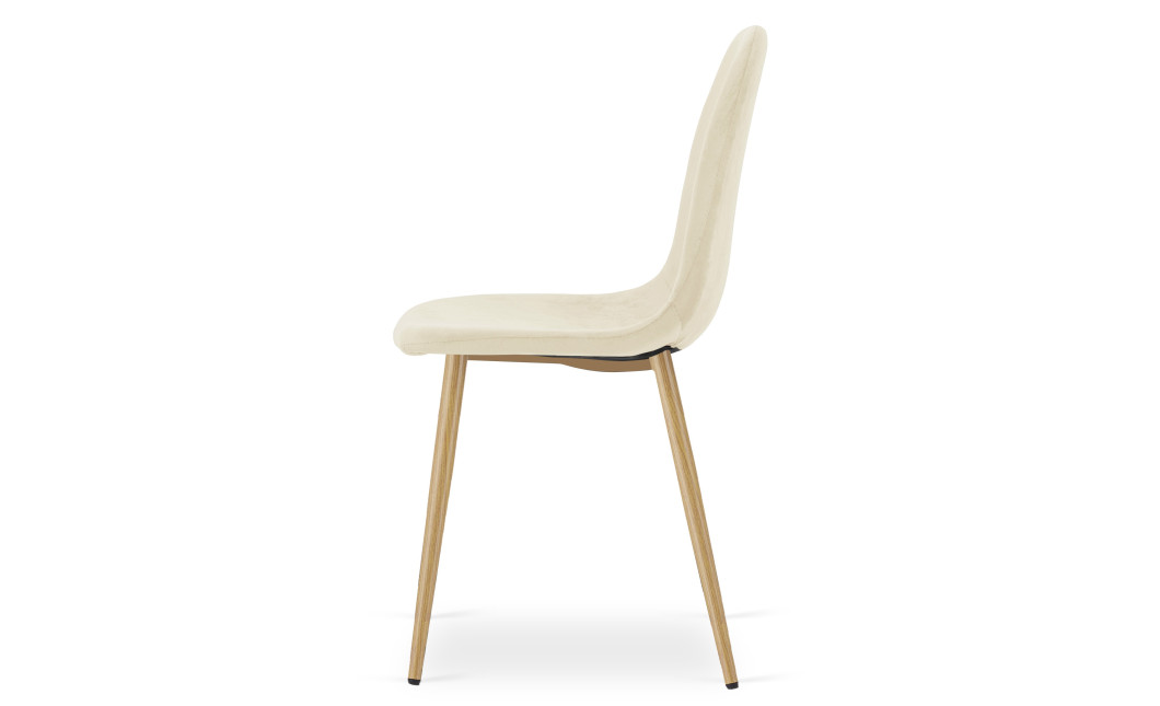 Stuhl PADVA Samt Hellbeige/Eiche (10043221)