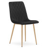 Stuhl TURIN Samt Schwarz/Holzfarbe (10040301)