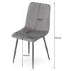 Stuhl TURIN Samt Braun/Schwarze Beine (10040861)