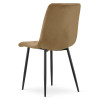 Stuhl TURIN Samt Braun/Schwarze Beine (10040861)