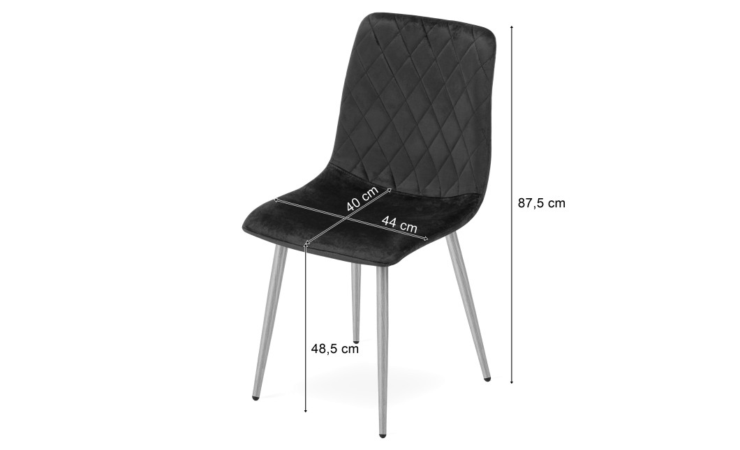 Stuhl TURIN Samt Braun/Holzfarbe (10040341)
