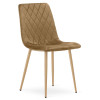 Stuhl TURIN Samt Braun/Holzfarbe (10040341)