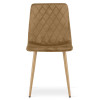 Stuhl TURIN Samt Braun/Holzfarbe (10040341)