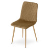 Stuhl TURIN Samt Braun/Holzfarbe (10040341)