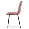 Stuhl TURIN Samt Rosa/Schwarze Beine (10040451)