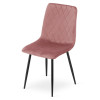Stuhl TURIN Samt Rosa/Schwarze Beine (10040451)