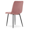 Stuhl TURIN Samt Rosa/Schwarze Beine (10040451)