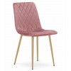 Stuhl TURIN Samt Rosa/Holzfarbe (10037861)