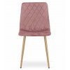 Stuhl TURIN Samt Rosa/Holzfarbe (10037861)