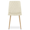 Stuhl TURIN Samt Hellbeige/Holzfarbe (10040331)