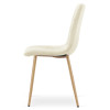 Stuhl TURIN Samt Hellbeige/Holzfarbe (10040331)