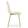 Stuhl TURIN Samt Hellbeige/Holzfarbe (10040331)