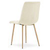 Stuhl TURIN Samt Hellbeige/Holzfarbe (10040331)