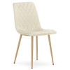 Stuhl TURIN Samt Hellbeige/Holzfarbe (10040331)