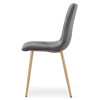 Stuhl TURIN Samt Dunkelgrau/Holzfarbe (10040291)