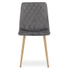 Stuhl TURIN Samt Dunkelgrau/Holzfarbe (10040291)