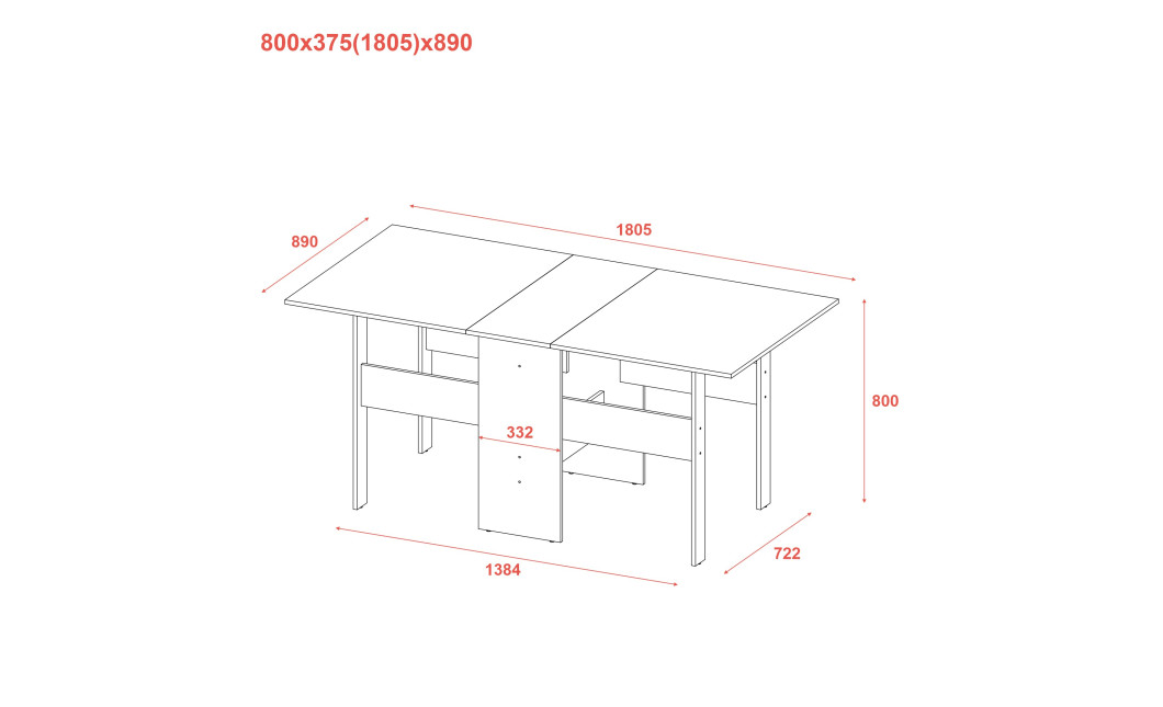 Esstisch Doros Toronto Weißeiche 180x89x80 (41510094)
