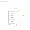 Rollcontainer Doros T3 Graphitgrau Weiß 43x42x66,4 (41902062)
