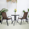Gartenmöbel-Set ISLAND + SOFIA: runder Tisch 60 cm und 2 Stühle, braun (10070022)