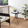 Gartenmöbel-Set ISLAND + SOFIA: runder Tisch 60 cm und 2 Stühle, dunkelgrau (10070023)