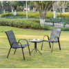 Gartenmöbel-Set ISLAND + SOFIA: runder Tisch 60 cm und 2 Stühle, dunkelgrau (10070023)