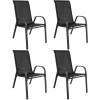 Gartenmöbel-Set ISLAND + SOFIA: runder Tisch 60 cm und 4 Stühle, schwarz (10070027)