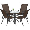 Gartenmöbel-Set ISLAND + SOFIA: runder Tisch 60 cm und 4 Stühle, braun (10070025)
