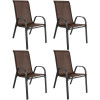 Gartenmöbel-Set ISLAND + SOFIA: runder Tisch 60 cm und 4 Stühle, braun (10070025)