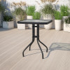 Gartenmöbel-Set ISLAND + SOFIA: quadratischer Tisch 60 cm und 2 Stühle, schwarz (10070021)