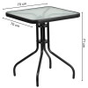 Gartenmöbel-Set ISLAND + SOFIA: quadratischer Tisch 70 cm und 4 Stühle, schwarz (10070018)