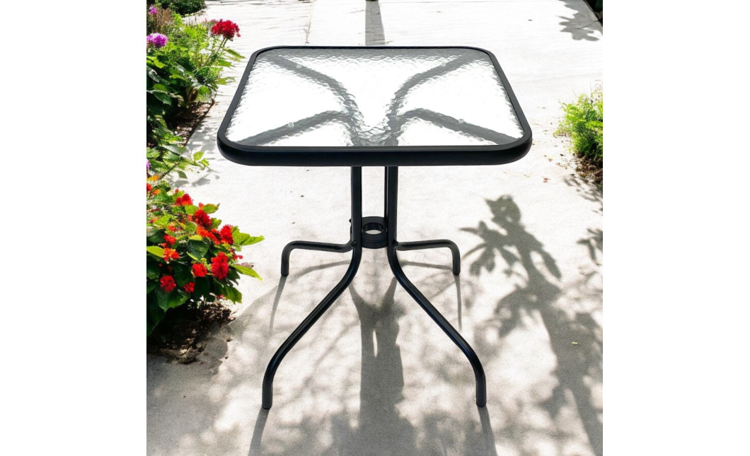 Gartenmöbel-Set ISLAND + SOFIA: quadratischer Tisch 70 cm und 4 Stühle, braun (10070016)