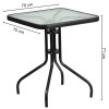 Gartenmöbel-Set ISLAND + SOFIA: quadratischer Tisch 70 cm und 4 Stühle, dunkelgrau (10070017)