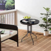 Gartentisch ISLAND rund 60 cm – schwarze Tischplatte (10041421)