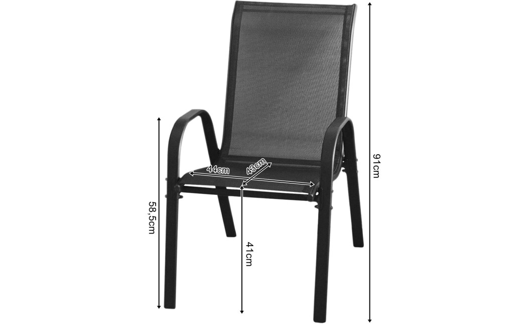 Gartenstuhl SOFIA – schwarz (10040012)